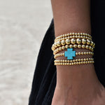 Blue Heaven Cross Bracelet