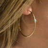 Aquamarine Hoops