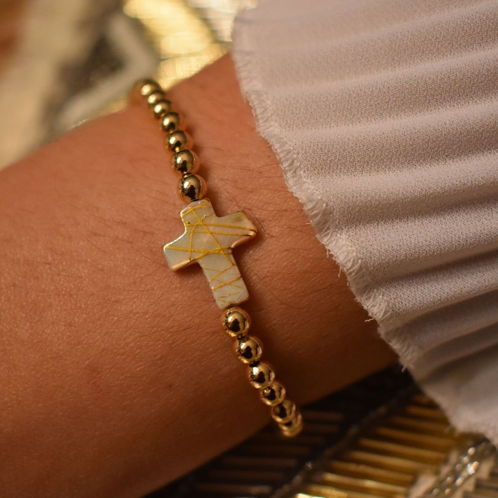 Sunset Key Cross Bracelet